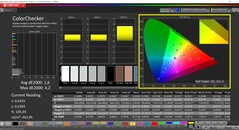 CalMAN ColorChecker (profiel: P3, doelkleurruimte: P3)