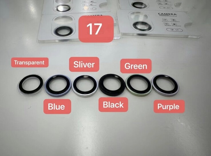 De camerabeschermingsringen die zogenaamd de kleuren van de iPhone 17 onthullen.