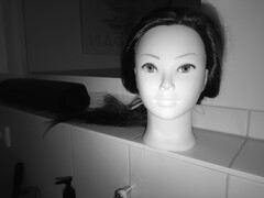 Nachtzichtopname poppenhoofd: Zolang dergelijke opnamen niet scherp en niet overbelicht zijn, moet u een beetje experimenteren.