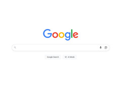 Een screenshot van de startpagina van Google Zoeken van een gebruiker op X waarop de nieuwe knop AI Mode te zien is. (Afbeelding Bron: @glenngabe op X)