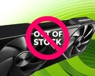 Nvidia GPU met uitverkocht symbool wordt getoond (Afbeeldingsbron: Nvidia met bewerkingen)