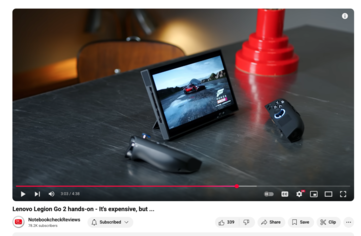 Oude YouTube videospeler UI (Afbeelding bron: Kristen Spradiln / Notebookcheck)