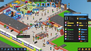 Een afbeelding van een interface in Overcrowd: A Commute 'Em Up. (Afbeeldingsbron: Steam)