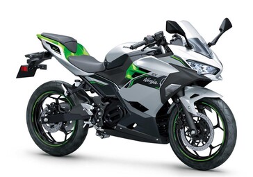 De Kawasaki Ninja e-1 imiteert het sportieve uiterlijk van zijn grotere ICE Ninja tegenhangers. (Afbeelding bron: Kawasaki)