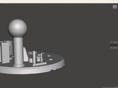 Diameter van de Scanbench kogel gemeten in MeshMixer