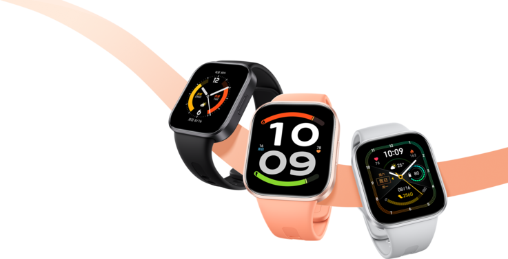 De Redmi Watch 6 Active-smartwatch is verkrijgbaar in de kleuren gunmetal, oranje en zilver (van links naar rechts)