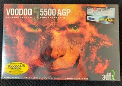 Legendarische 3dfx Voodoo 5 5500 AGP videokaart, verzegelde detailhandeldoos in 2023 (Bron: eBay)