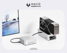 De MACO begint bij ongeveer $278 in China. Afgebeeld: de mini PC met een eGPU-opstelling. (Afbeeldingsbron: Aoostar - bewerkt)