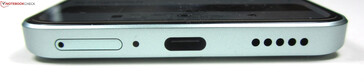 onderkant: Dubbele SIM-sleuf, microfoon, USB-C 2.0, luidspreker