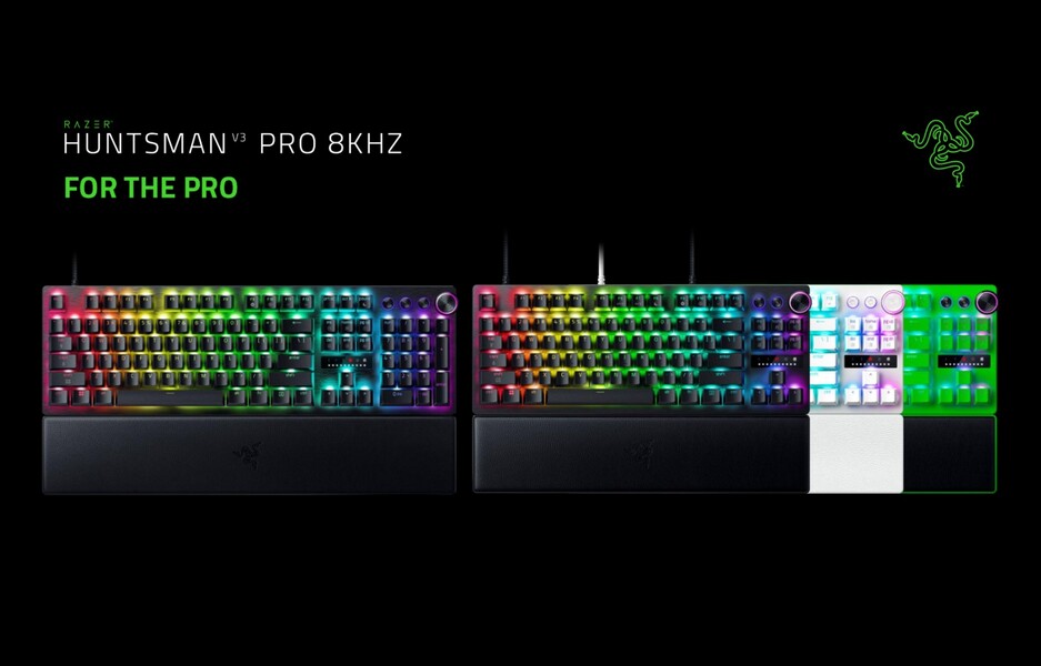 Razer Huntsman V3 Pro 8KHz indelingen en kleuren