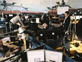 Een foto van de afdeling Level Design van Rockstar North Edinburgh uit de jaren 2010