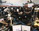 Een foto van de afdeling Level Design van Rockstar North Edinburgh uit de jaren 2010