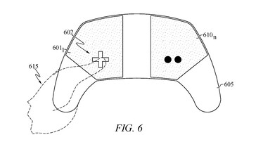 Illustratie van Sony patent voor potentiële PS6 controller toont de grip van een speler