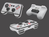 Renders van de Evercade draadloze controller