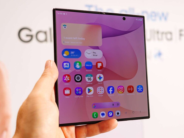 Binnenscherm van de Galaxy Z Fold 8 Ultra
