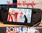 De Point Blank-bundel verloopt op 4 september 2025. Afgebeeld: Steam Deck met Superhot. (Afbeeldingsbron: Humble Bundle en Notebookcheck - bewerkt)