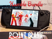 De Point Blank-bundel verloopt op 4 september 2025. Afgebeeld: Steam Deck met Superhot. (Afbeeldingsbron: Humble Bundle en Notebookcheck - bewerkt)