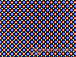 Het OLED-display is gebaseerd op een RG/BG sub-pixelmatrix die uit één rode, één blauwe en één groene lichtemitterende diode bestaat
