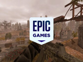 Komende gratis spellen line-up heeft geen prijswinnaars. Afgebeeld: bewerkte screenshot van Stalcraft met het logo van Epic Games Store bovenaan.
