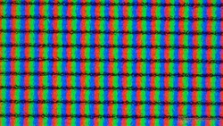 Subpixels achter mat displayoppervlak