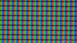 Subpixels achter mat displayoppervlak