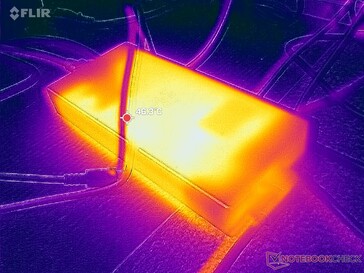 AC-adapter bereikt meer dan 46 C bij zware belastingen