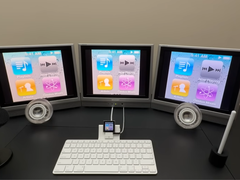 Een afbeelding van de volledige iPod Nano/3-monitoropstelling.