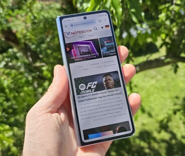 Het externe scherm van de Galaxy Z Fold5