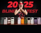 Een afbeelding van de vlaggenschip telefoons van 2025 die in de blinde test voorkwamen (bron: Versus via YouTube; bewerkt)