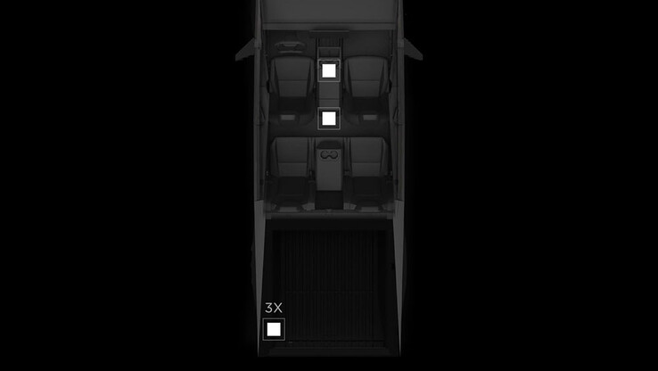 Cybertruck 110V/240V stopcontacten locaties