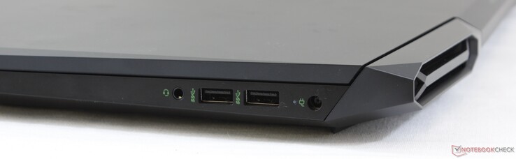 Rechts: 3.5-mm combo-audio, 2x USB 3.1 Gen. 1 Type-A, AC-voeding
