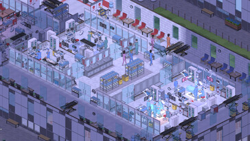 Een afbeelding van een ziekenhuis tijdens de nacht in Project Hospital.