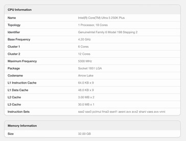 De Intel Core Ultra 5 250K Plus heeft twee extra kernen.
