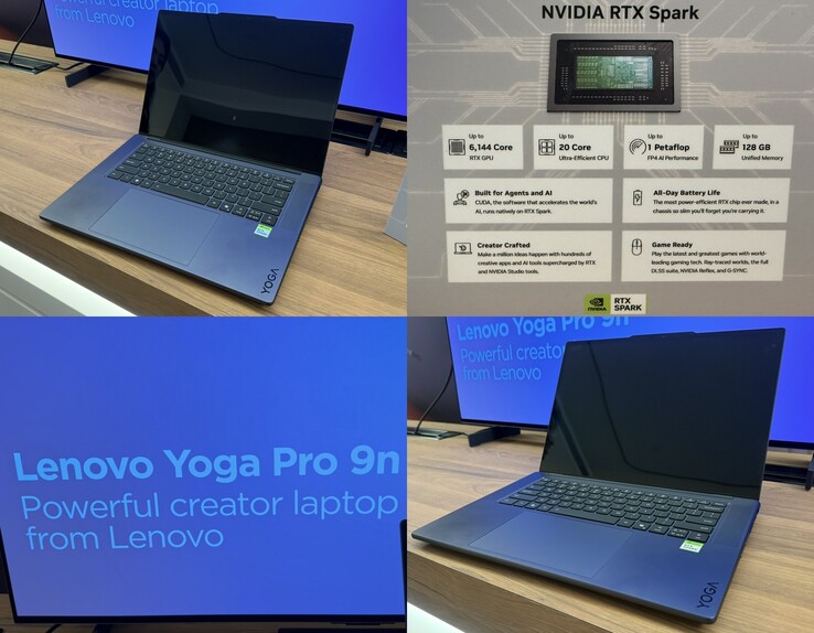 De Lenovo Yoga Pro 9n zoals getoond op Computex 2026. Lenovo zegt dat het een krachtige laptop is voor ontwerpers.