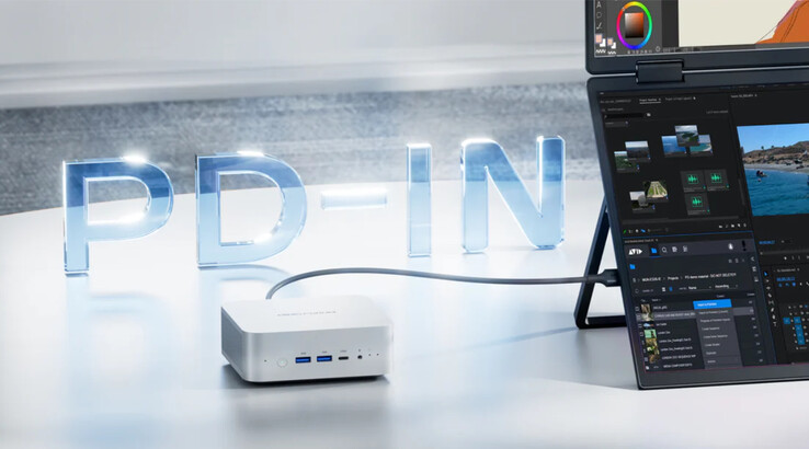 De Minisforum AI X1 kan van stroom worden voorzien via de USB4-poorten, in tegenstelling tot veel moderne mini-pc's. (Afbeeldingsbron: Minisforum)