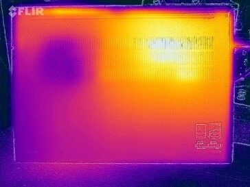 Stresstest oppervlaktetemperaturen (onderkant)