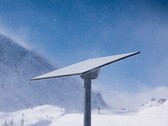 Een Starlink-ontvanger in besneeuwde toestand (Afb.bron: SpaceX)