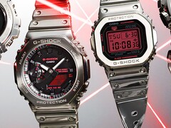 Casio's nieuwe G-Shock Fine Metallic horloges hebben rode displays