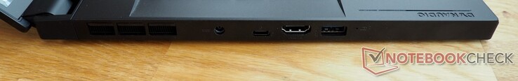 Linkerzijde: Energievoorziening, Thunderbolt 4, HDMI 2.1, USB-A 3.2 Gen 2