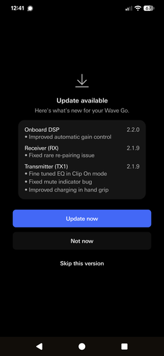 Update beschikbaar voor de Wave Go