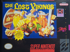 De SNES doos voor The Lost Vikings afgebeeld (bron: eBay)