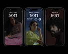De iPhone 14 Pro en Pro Max tonen momenteel een verduisterde achtergrondafbeelding in stand-by met AOD actief. (Beeldbron: Apple)