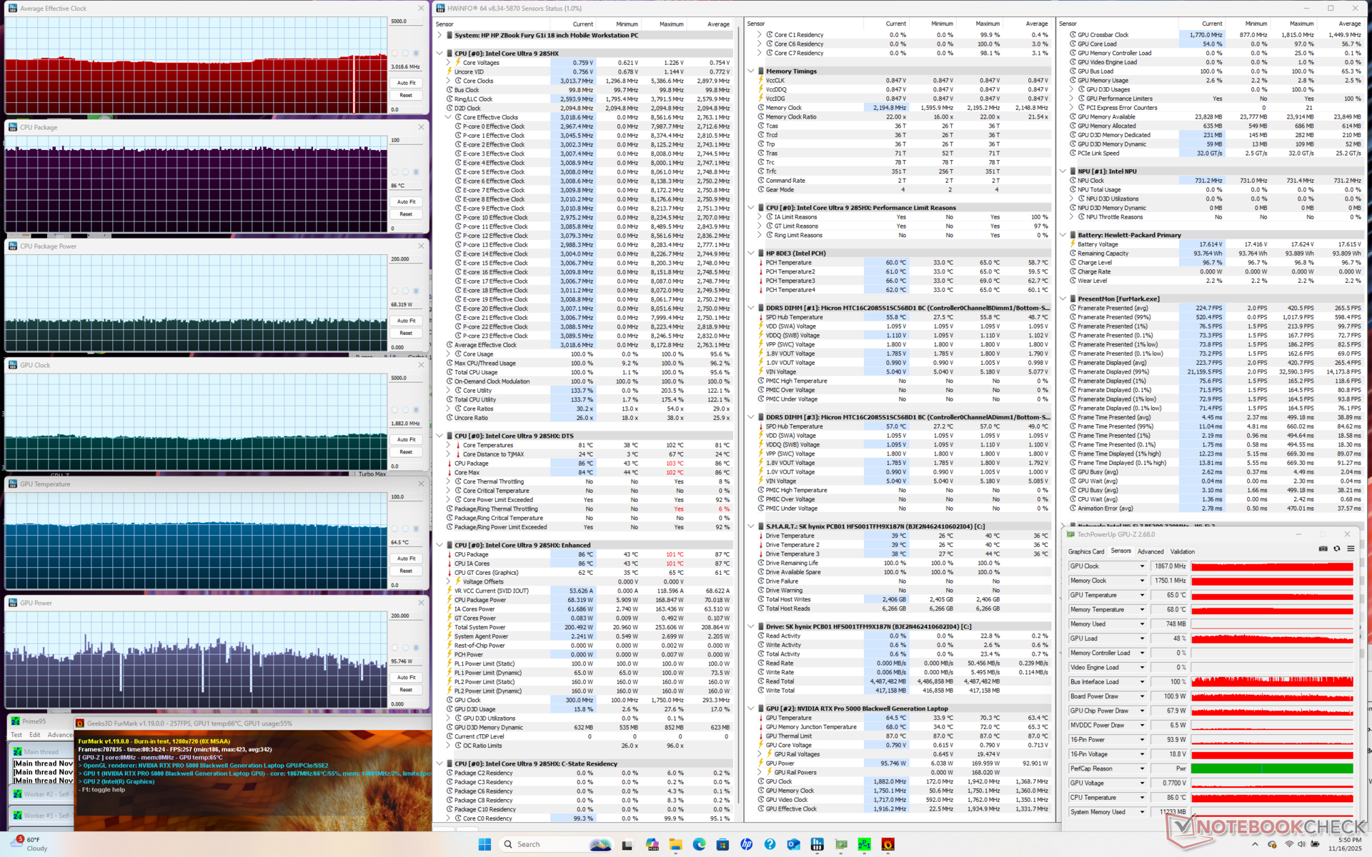 Prime96 HP ZBook Fury G1i 18 workstation test: Geweldig met enkele gebreken ...
