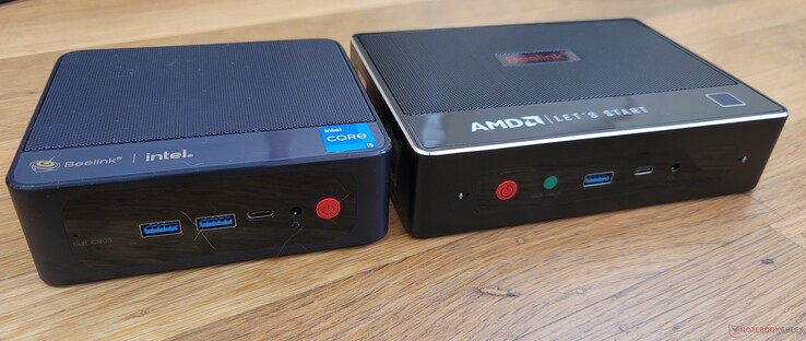 Links: Beelink SEi11, Rechts: Beelink GTR5 Links: Beelink SEi11, Rechts: Beelink GTR5