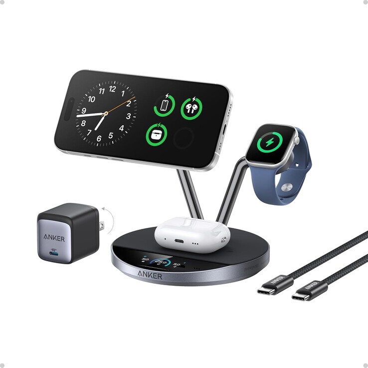 Het Anker Prime draadloze oplaadstation (3-in-1, MagGo, AirCool, dockstandaard). (Afbeeldingsbron: Anker)