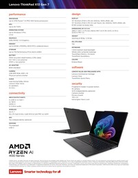 Specificaties Lenovo ThinkPad X13 G7 AMD.