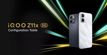 De iQoo Z11x in zilver en zwart