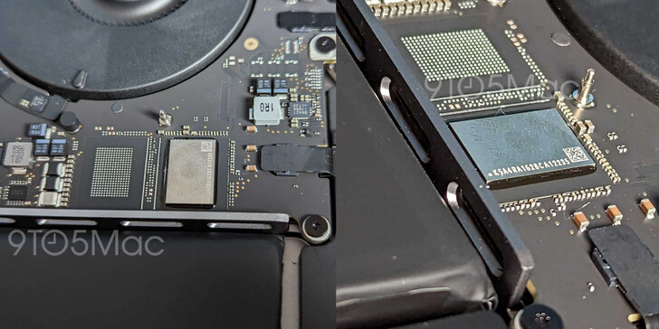 De nieuwe MacBook Pro met M2 Pro gebruikt minder NAND met hoge dichtheid, wat resulteert in tragere SSD-snelheden. (Afbeelding Bron: 9to5Mac)