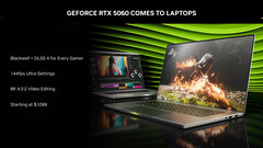 De RTX 5060 GPU voor laptops is nu officieel (bron: Nvidia)