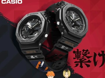 Twee GA-B2100-horloges met Haikyu-thema, gebaseerd op Karasuno en Nekoma. (Afbeeldingsbron: @morgan_gshock op Instagram)